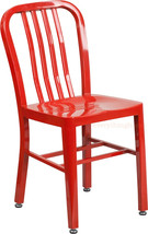 Mid-Century Red &#39;Navy&#39; Style Dining Chair Cafe Patio Restaurant In-Outdoor - £119.00 GBP