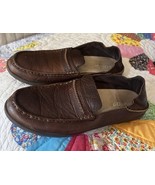 Olukai Malana Country Shoes Men&#39;s 11 Loafers Brown Leather Slip On Moc Toe - $736.23 MXN