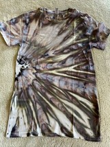 NEW Gildan Mens Purple Yellow Gray Sunburst Tie Dye Short Sleeve Shirt S... - $14.70