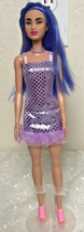 Mattel 2021 Barbie HJR93 S181 Asian Barbie Blue Hair Brown Eyes Rigid 20... - $11.39