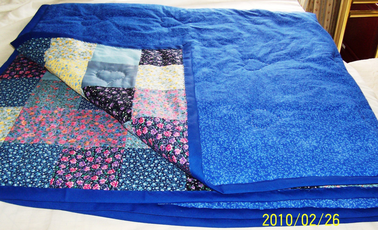 Patchwork Quilt Blue - $145.00