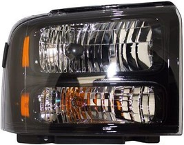 Headlight For 2005-2007 Ford F-350 Passenger Side Black Housing With Clear Lens - £93.79 GBP