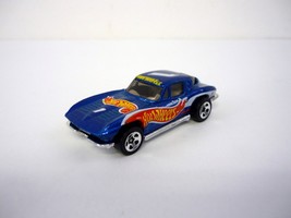 Hot Wheels &#39;63 Corvette #728 Race Team Blue Die-Cast Car 1997 - $9.89