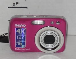 Sanyo VPC-S1414 14.0MP Digital Camera - Pink Tested Works - £58.18 GBP