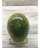 Hand Carved Alabaster Marble Colorful Easter Egg Green Yellow Italian wi... - £11.65 GBP