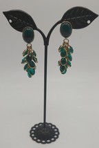 JEWELRY Turquoise Gemstone Grape Style Dangling Earrings Costume - $7.91