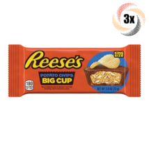 3x Packs Reese&#39;s Potato Chips King Size Big Cups | 2 Cups Per Pack! | 2.6oz - £13.43 GBP