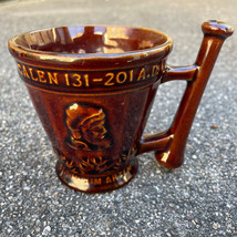 Schering Rx Galen 131-201 AD Coffee Tea Mug Cup Brown Mortar Pestle Cera... - £17.75 GBP