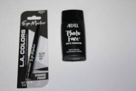 Ardell Photo Face Matte Foundation Dark 12.0+ L.A Colors Liquid Eyeliner... - £11.90 GBP