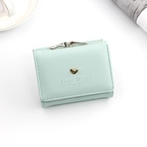 New Candy Color Fashion Women Coin Purse Leather Solid Vintage Short Wallet Hear - £48.57 GBP