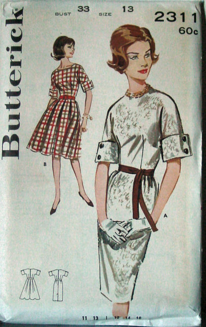 Primary image for Vintage 1950-60s Pattern 2311 Two Dresses Juniors size 33" bust