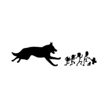 German Shepherd Family Car Stickers Creative Vinyl Decal Car Styling Bumper Acce - £61.23 GBP