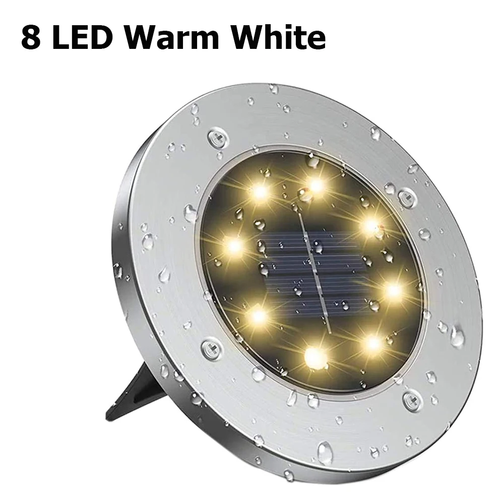 8/12 LED Solar Floor Light Outdoor Solar Ground Lamp IP65 Waterproof Underground - £137.42 GBP
