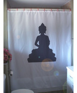 Shower Curtain Buddha statue silhouette nirvana holy - £55.94 GBP