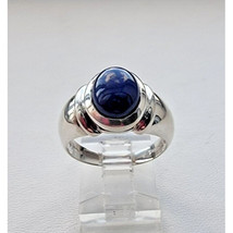 CNA VINTAGE 925 STERLING SILVER OVAL 10X8 MM. LAPIS LAZULI CLASSIC RING ... - $1,159.67 MXN