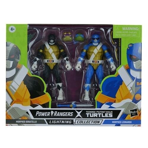 NEW SEALED Power Rangers TMNT Lightning Donatello Black Leonardo Blue Figures - $79.19