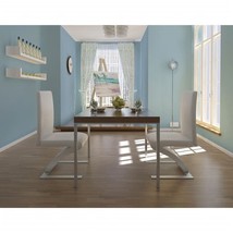  Dining Chair Set of 2 White Faux Leather Standard Durable - $367.21 CAD