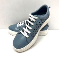 MIZ MOOZ LEATHER PERFORATED CASUAL LACE UP SNEAKERS  BLUE  37EU / 7US  S-18 - $59.95