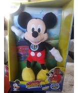 DISNEY 12" MICKEY MOUSE SINGING PLUSH TOY-LICENSED STUFFED TOY-BRAND NEW! - $19.79