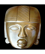 Inca Aztec Maya Mask Face sculpture plaque in Bronze Finish - €30,51 EUR
