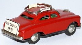 Vintage Tin Lithographed Friction Red Ford Airport Limo. made in Japan 5&quot; - £99.91 GBP