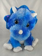 Dan Dee Blue Triceratop Dinosaur Plush 12 Inch Metallic Stars Stuffed Animal Toy - £7.85 GBP