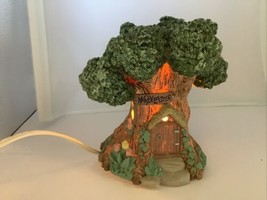 Vintage 1990s Easter Lighted Tree House 5 1/2 Inches Tall - £24.78 GBP