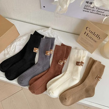 Calcetines Tubo Medio Mantienen Botas Nieve Punto Tacón Sólido Etiqueta ... - £10.32 GBP