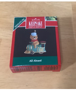 Hallmark Keepsake &quot;All Aboard&quot; Train Miniature Ornament 1991 - €5,89 EUR