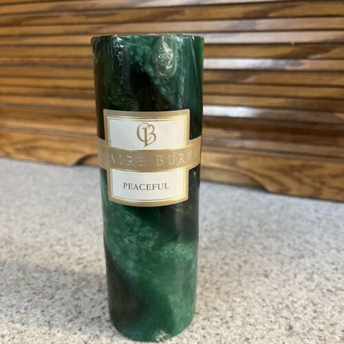 Vintage Claire Burke Peaceful Amber Rose Pillar Candle 9.7 Oz 2”x6” New Sealed - $20.89