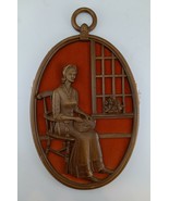 Replacement SYROCO Wall Plaque Colonial Woman Seated In Chair By Window - $12.34 CAD