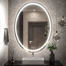 24 X 32 Inch Oval Led Bathroom Mirror Frontlit&amp;Backlit,Antifog Dimmable,... - $237.99