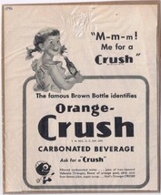 Vintage Print Ad 1953 Orange Crush  5 1/2&quot; x 3 3/4 - £3.95 GBP