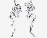 2024 Release 925 Sterling Silver Rose in Bloom Curved Stud Earrings 2932... - $18.20
