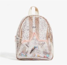 New Plush Transparent Sequins Rainbow School Bag Kindergarten Children Backpack  - £21.79 GBP