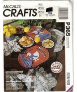 McCall&#39;s Pattern P365 Kitchen Essentials Goose or not  Curtains Placemat... - $4.99