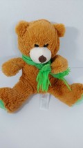 Animal Adventure plush Rust Brown teddy bear green scarf feet 2015 Sweet Sprouts - £7.78 GBP