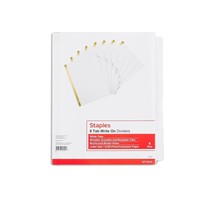 MyOfficeInnovations Big Tab Write-On Paper Dividers 8-Tab White 4/Pack - $18.99