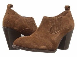 Frye llana Womens Brown Suede Leather Cuban Heel Slip On Boot Bootie Sho... - £44.75 GBP+