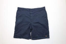 Vintage Dickies Mens 48 Distressed Spell Out Workwear Mechanic Shorts Navy Blue - $39.55