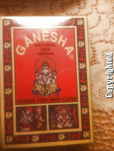Ganesha Henna Hair Color GANESHA BRAND NATURAL RED HENNA POWDER8 Grams p... - $7.33