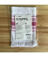 To the Market Handcrafted Pink White 1 pc Tea Towel New Cotton Kitchen Bath - $209.46 MXN