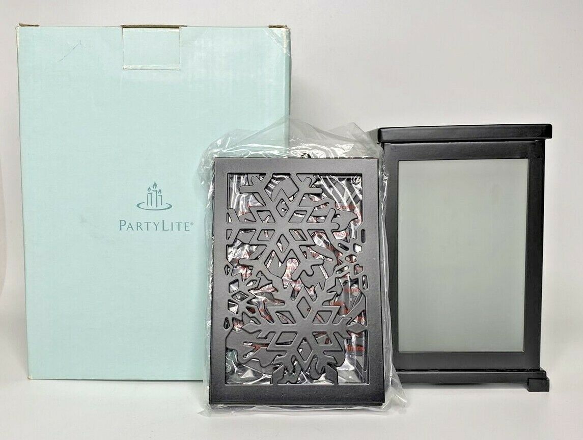 Primary image for PartyLite Change-O-Luminary Holiday Candle Holder & Panels NIB P8C/P8977