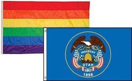 2x3 Gay Pride Rainbow State Utah 2 Pack Flag Wholesale Combo 2x3 BEST Garden Out - £7.54 GBP