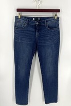 Kut From The Kloth Catherine Boyfriend Jeans Size 8 Dark Blue Light Dist... - $39.60