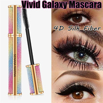4D Mascara Silk Fiber waterproof Vivid Galaxy Lashes Thick Long eyelashes - £5.52 GBP