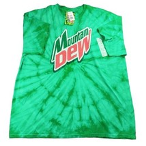 Mountain Dew Shirt Adult Xxl Green Tie Dye Casual Mens Logo Soda Nwt Bright Logo - £13.48 GBP