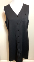 Talbots Women&#39;s Sleeveless Button Front Dress Black Size 10 - £18.97 GBP