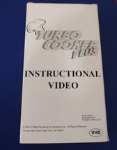 Turbo Cooker Instructional Video Tape VHS - £3.99 GBP