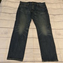 Lucky Brand 121 Heritage Slim Mens Size 38x32 Denim Blue Jeans - £19.57 GBP